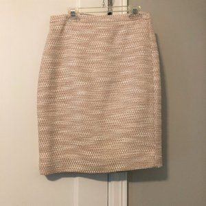 Pink tweed J. Crew pencil skirt